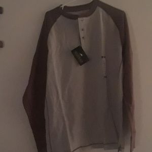 Red Head media stone heather long sleeve shirt